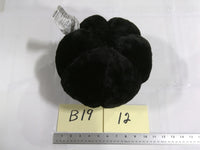 Black Plush Pumpkin Centerpiece Soft Halloween Table Decor Modern Contemporary