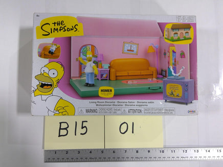 The Simpsons Living Room Diorama Playset Homer JAKKS Pacific Boxed Toy 4+