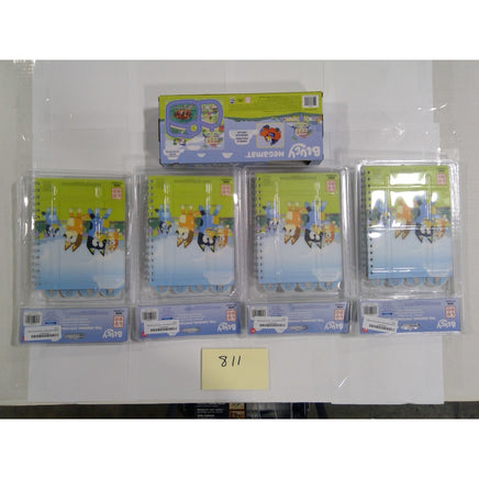 Bluey Stationery Tab Journal Sets and Megamat Play Set Bundle 5pc New Blue Green