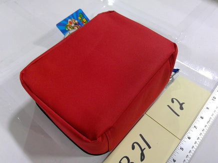 Super Mario Bros Kids Padded Tote Bag Mario Star Zip Case Red Black New