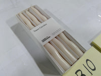 Room Essentials Sculpted Taper Candles White 4ct Medium Dinner Table Decor