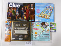Hasbro Family Board Game Lot Clue Monopoly Jenga Disney Lilo & Stitch Box Two