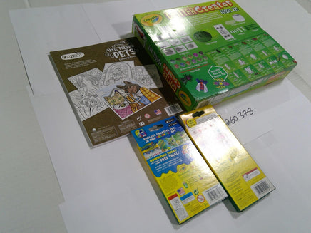 Crayola Critter Creator Fossil Kit Coloring Book Markers Pencils Art Lot New