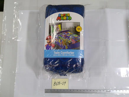 Super Mario Twin Comforter 64x86 Kids Blue Mario Luigi Video Game Bed New