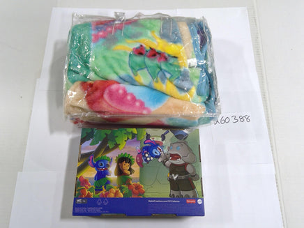 Disney Little Mermaid Toddler Raschel Blanket 40x50 & Lilo & Stitch Bundle