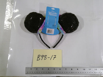 Minnie Mouse Headband Girls One Size Multicolor Sequin Ears Tie-Dye Disney New