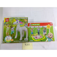 Play Day Unicorn Sprinkler & Cocomelon Splash Pad Kids Outdoor Water Toys New