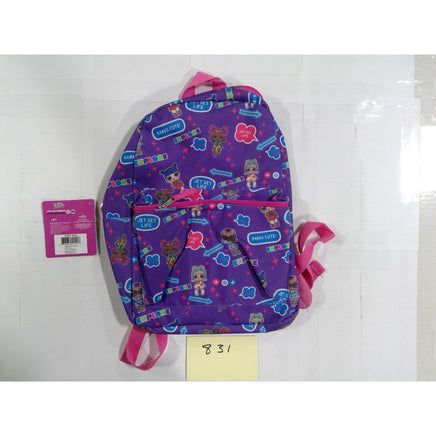 L.O.L. Surprise! Backpack Girls One Size Purple New Character Print Travel Theme