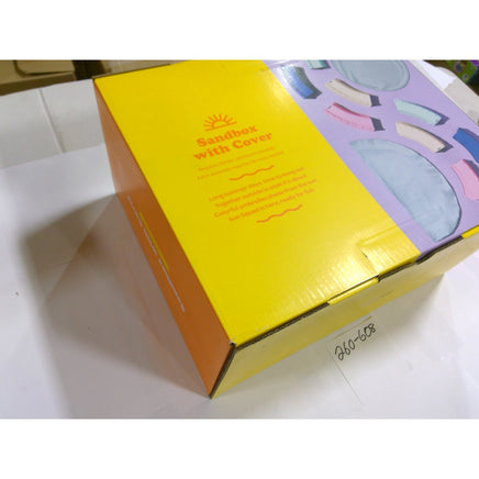 Sun Squad Sandbox with Cover Kids Toddler 45in Multicolor NEW 18m+ Backyard Toy