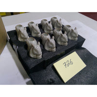 Room Essentials Squirrel Candle Holder Set of 8 Gray Ceramic Taper New Excellent