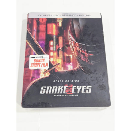 Snake Eyes G.I. Joe Origins 4K Ultra HD Blu-ray Digital Steelbook New Sealed