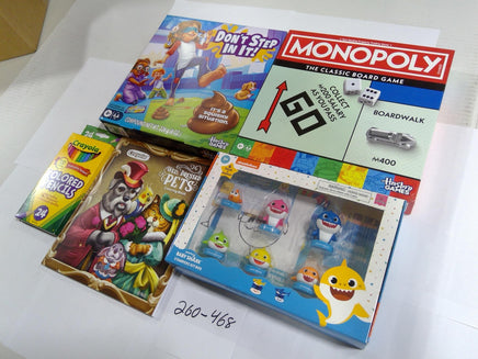 Toy Game Lot Hasbro Don't Step In It Monopoly Baby Shark Crayola New Sealed