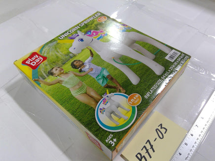 Play Day Unicorn Sprinkler Inflatable Kids Outdoor Water Toy Ages 3+ White New