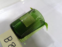 Apple Cinnamon Joy Scented Candle Green Ribbed Glass Jar Medium Holiday Decor