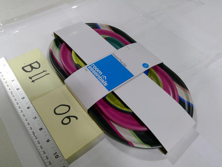Room Essentials Printed Serving Tray Set Of 3 Large Oval Multicolor Modern