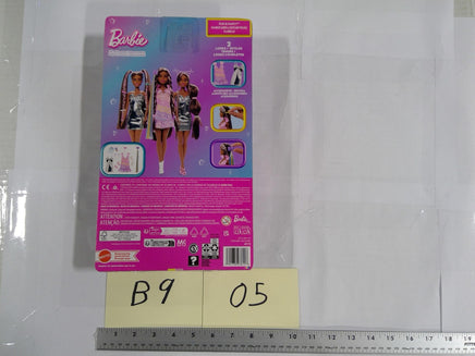 Barbie 12in Fashion Doll Silver Dress Outfit Hair Accessories New In Box Mattel