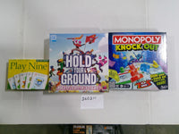 Mixed Brands Play Nine Hold Your Ground Monopoly Knock Out Games Lot New Sealed