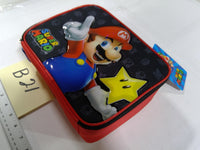 Super Mario Bros Nintendo Kids Mini Tote Bag Mario Star Red Black New Glossy