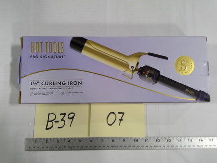 Hot Tools Pro Signature Curling Iron 1.5" Barrel Gold Adjustable Heat New