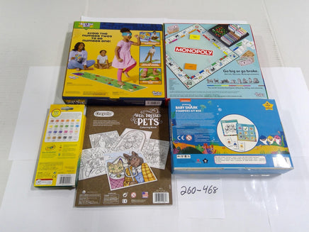 Toy Game Lot Hasbro Don't Step In It Monopoly Baby Shark Crayola New Sealed