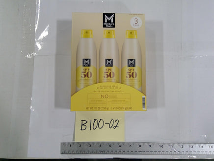 Member's Mark Sunscreen Spray SPF 50 27.3oz 3 Pack Waterproof Broad Spectrum New