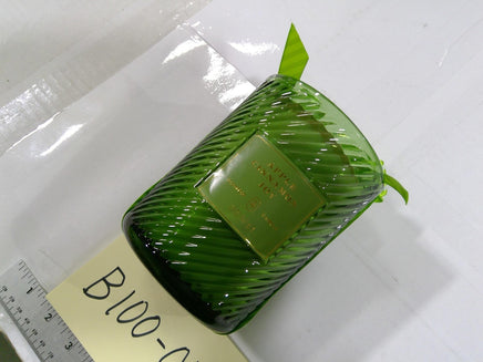 Apple Cinnamon Joy Scented Candle Green Ribbed Glass Jar Large Holiday Decor