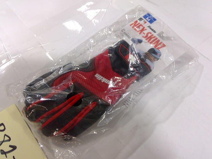 Franklin Nex-Skinz Batting Glove Mens Medium Red Black Baseball Hook Loop MLB