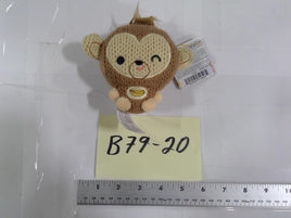 Ami Amis Monkey Character Mini Plush Stuffed Toy Knitted Round Banana Brown New