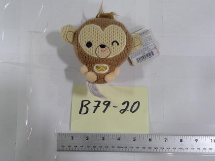 Ami Amis Monkey Character Mini Plush Stuffed Toy Knitted Round Banana Brown New