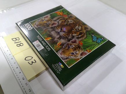 Tiger And Tots 1000 Piece Jigsaw Puzzle New Sealed Big Cat Art Page Multicolor