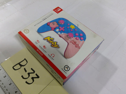 Nintendo Switch PowerA Kirby Enhanced Wired Controller 10ft USB Pink Blue Used