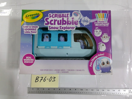 Crayola Scribble Scrubbie Snow Explorer Set Pets Markers Vehicle Kids Toy New
