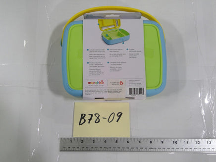 Munchkin Lunch Bento Box Stainless Steel Utensils Kids Toddler School Green New