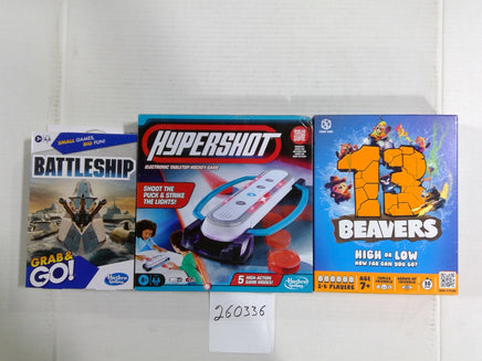 Battleship Grab & Go Hypershot 13 Beavers Family Game Lot 3 New Sealed