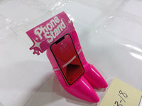 High Heel Shoes Desk Phone Stand Holder Universal Mount Pink Glossy Plastic