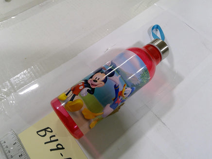 Disney Mickey Mouse Kids Water Bottle Red Plastic Drink Cup With Lid Reusable