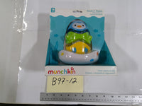 Munchkin Stack N' Match Floating Bath Stacking Toy 18m+ Penguin Boat Blue