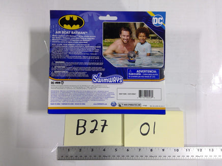 DC Batman SwimWays Air Boat Pool Toy Kids 4+ Bath Water Play Black New Toy