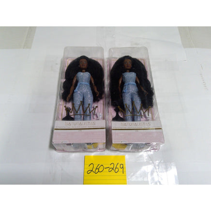 Naturalistas Liya Fashion Doll 11.5" Blue Glitter Jumpsuit NIB Lot of 2