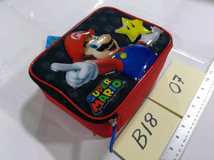 Super Mario Kids Lunch Box 10" Red Nintendo School Bag Soft Case Handle