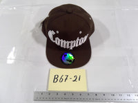 Compton Hat Cap Baseball Fitted Mens One Size Brown City Embroidered Streetwear