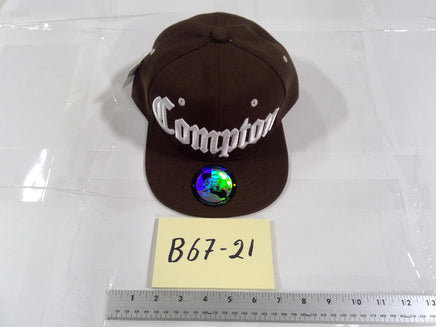 Compton Hat Cap Baseball Fitted Mens One Size Brown City Embroidered Streetwear