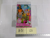Barbie Pink Passport 12in Doll Beach Chair Blanket Set New In Box Mattel