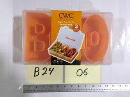 Cook With Color Halloween Snack Box Kids Lunch Container Orange BOO Bento Tray