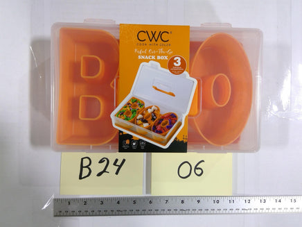 Cook With Color Halloween Snack Box Kids Lunch Container Orange BOO Bento Tray