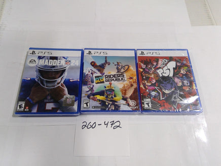 Madden NFL 24 Riders Republic Persona 5 Tactica Sony PS5 Game Lot New Sealed