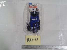 Franklin NEX-SKINZ Batting Gloves Mens Medium Blue Baseball Hook Loop Synthetic
