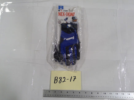 Franklin NEX-SKINZ Batting Gloves Mens Medium Blue Baseball Hook Loop Synthetic