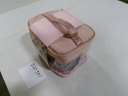 FAO Schwarz Girls Makeup Set Pink Cosmetic Bag Eye Shadow Lipstick Toy Kit Gift
