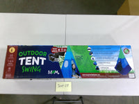 M&M Outdoor Tent Swing Kids 5+ 40in Platform Hanging Blue Green New Toy Set